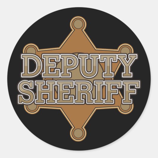Adjunct-sheriff Ronde Sticker (Voorkant)