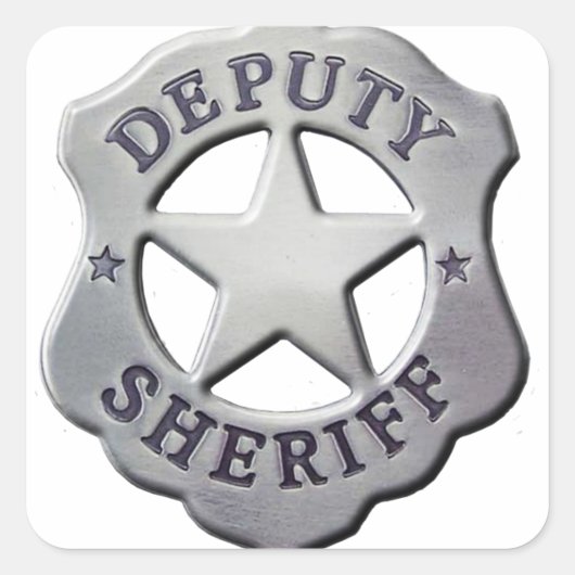 Adjunct-sheriff Vierkante Sticker (Voorkant)