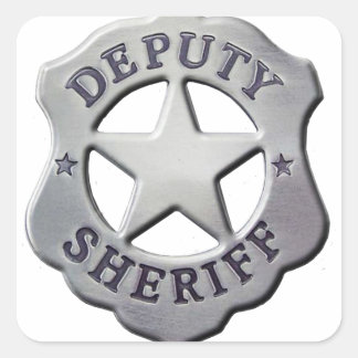 Adjunct-sheriff Vierkante Sticker