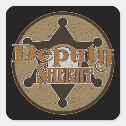 adjunct-sheriff vierkante sticker (Voorkant)