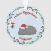 Adjustable "Wanna Hippopotamus For Christmas" Ornament (achterkant)