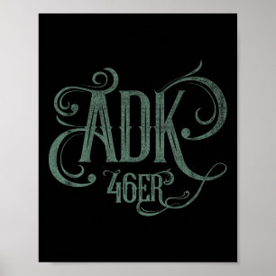 Adk 46er - Adirondack Mountains hoge toppen Poster