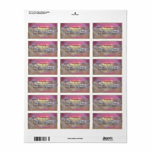 Adlam Vivy Adres Etiket (Full Sheet)