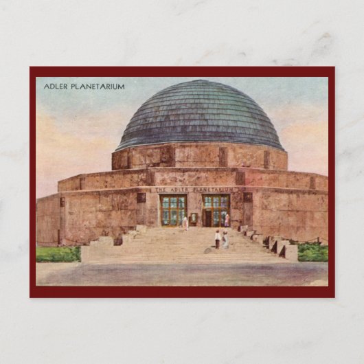 Adler Planetarium, Vintage van Chicago, 1933 Briefkaart (Voorkant)