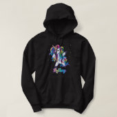ADLEY-naam Aangepaste aangepaste regenboog Unicorn Hoodie (Design voorkant)