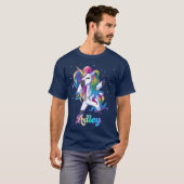 ADLEY-naam Aangepaste aangepaste regenboogeenheid T-shirt (Voorkant volledig)