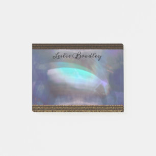 Admenia Bleu Elegant Monogram Post-it® Notes