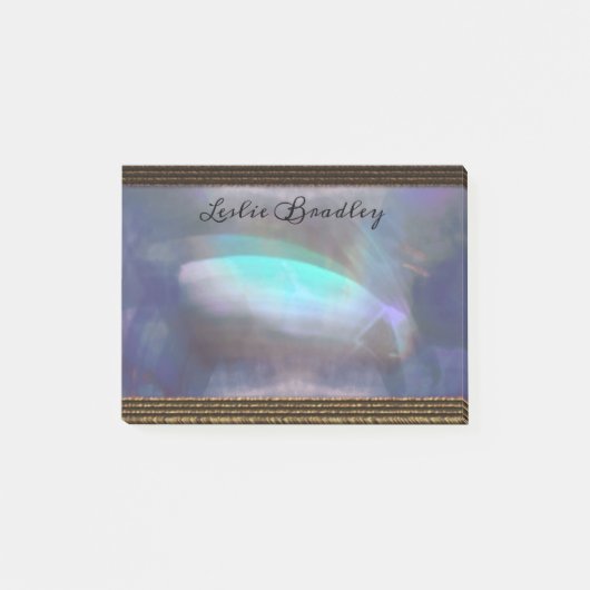 Admenia Bleu Elegant Monogram Post-it® Notes (Voorkant)