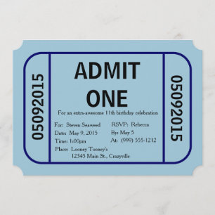 Admettez une invitation de fête d'anniversaire de