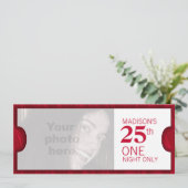 Admettre deux VIP 25e anniversaire invitation phot (Debout devant)