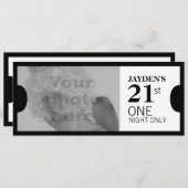 Admettre un VIP 21e anniversaire invitation photo (Devant / Derrière)