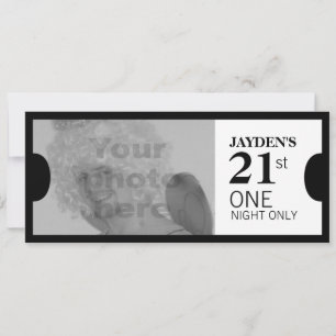 Admettre un VIP 21e anniversaire invitation photo