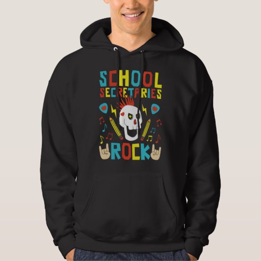 Admin Assistant First Day of School  School Secret Hoodie (Voorkant)