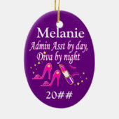 ADMIN ASST MODE QUEEN GEPERSONALISEERD ORNAMENT (Achterkant)