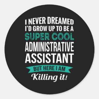 Admin-dag van administratief assistent ronde sticker