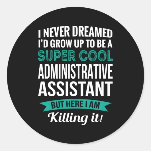 Admin-dag van administratief assistent ronde sticker (Voorkant)
