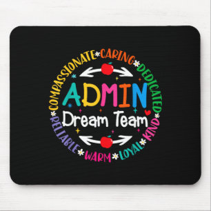 Admin droomteam terug naar school front office muismat