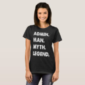 Admin Man Myth Legend 1 T-shirt (Voorkant volledig)