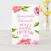 Admin Professionals Dag Kaart Typografisch Aphoris (Gele Bloem)