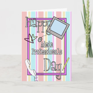 Admin Professionals Dag met Stripes en Telefoon Kaart