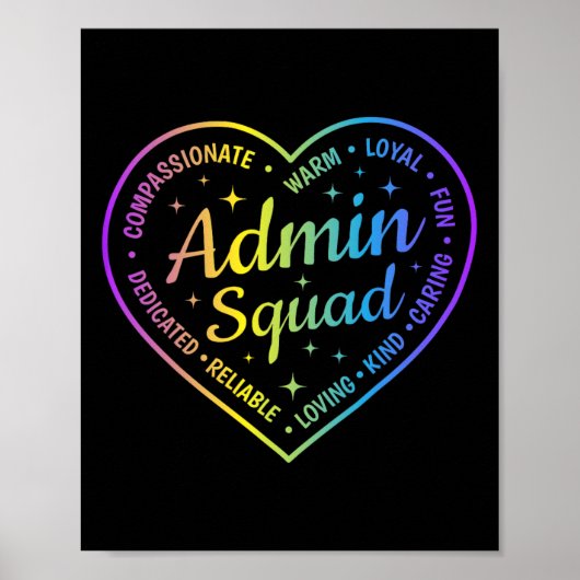 Admin Team Definitie Admin Directe Bemanning Terug Poster (Voorkant)