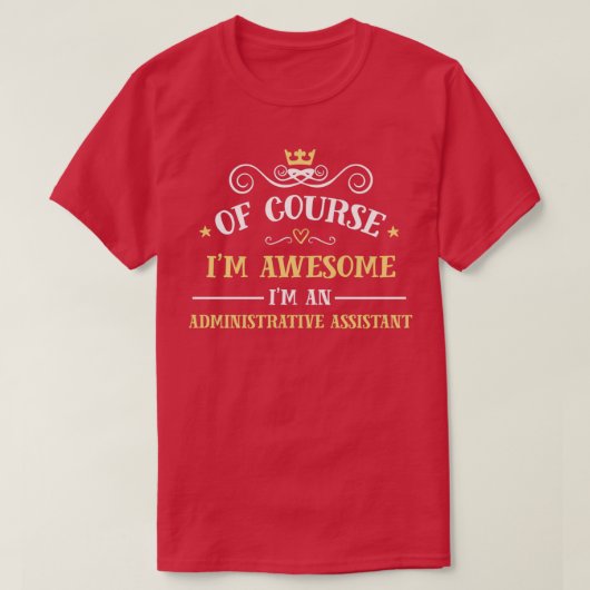 Administratief assistent 17 t-shirt (Design voorkant)