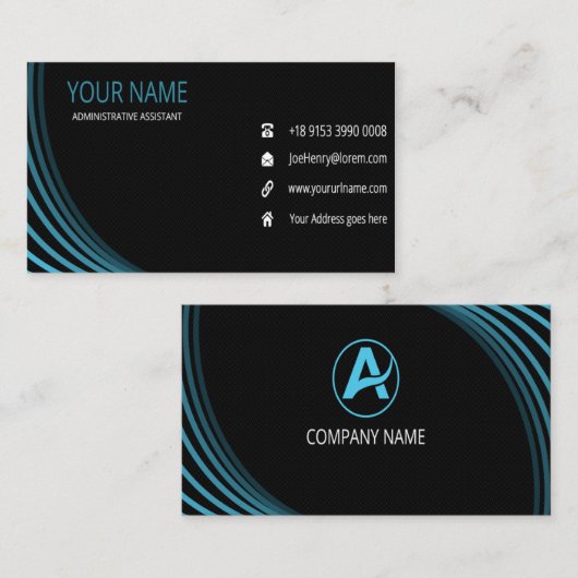 Administratief assistent visitekaartje (Voorkant / Achterkant)