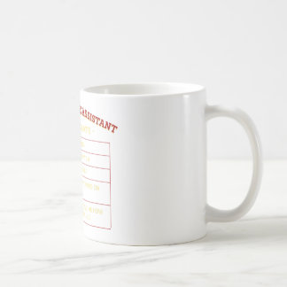 Administratief assistent-werknemer op uurbasis koffiemok