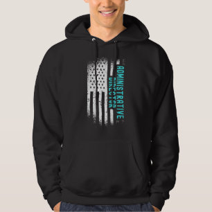 Administratief directeur met Amerikaanse vlag Hoodie