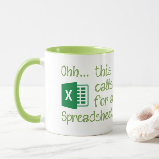 Administratief - Dit vraagt om een spreadsheet Mok (Met donut)