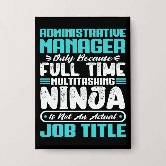 Administratief manager Functietitel Beroepsvaardig Button (Voorkant)