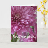 Administratief Professioneel Dag-Roze Bloemen Kaart (Gele Bloem)