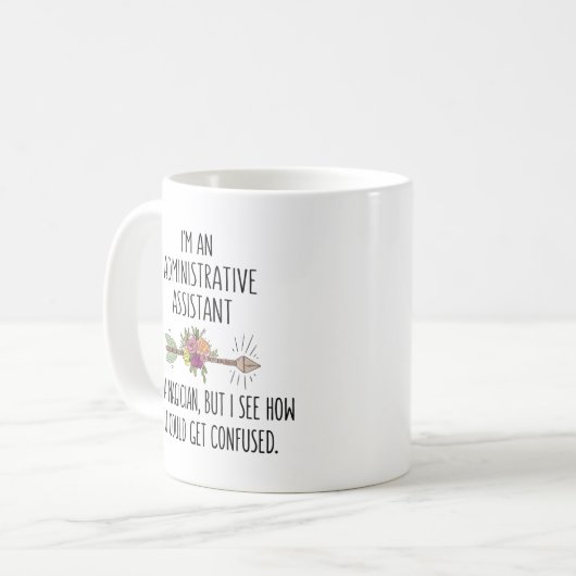 Administratieve assistent Coffee Mok Coffee Coffee (Voorkant links)