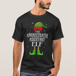 Administratieve assistent Elf Funny Family Matchin T-shirt