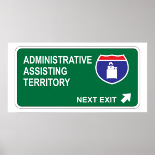 Administratieve assistentie Volgende afsluiten Poster