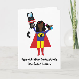 Administratieve Professional Super Hero Black Kaart