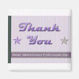 Administratieve professionals Dag Paarse strepen Magneet