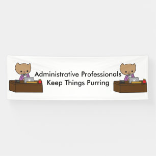 Administratieve professionals houden dingen Spinne Spandoek