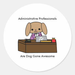 Administratieve professionals personaliseren Schat Ronde Sticker