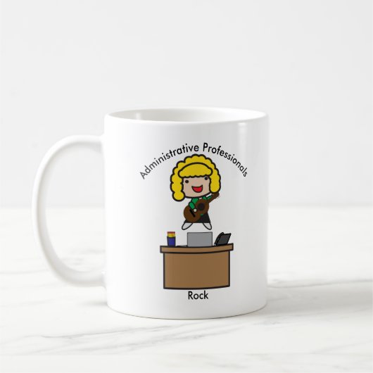 Administratieve professionals Rock (Blonde) Custom Koffiemok (Links)