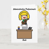 Administratieve professionals Rock Blonde Kaart (Gele Bloem)