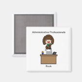 Administratieve professionals Rock (Brunette) Magneet (Voorkant / Achterkant)
