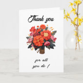 Administratieve Professionele Dag Dank u kaart (Gele Bloem)