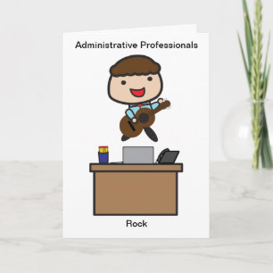 Administrative Professionals Rock Male Bedankkaart