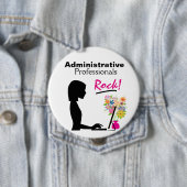 Administrative Professionals Rock Pin Ronde Button 4,0 Cm (In situ)