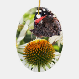 Admiraal Butterfly op Vloer Keramisch Ornament