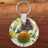 Admiraal Butterfly op Vloer Sleutelhanger (Voorkant)