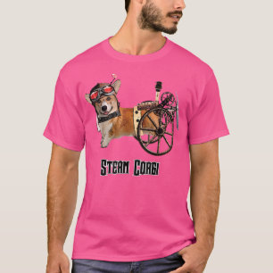 admiraal Wheels the Steampunk Corgi T-shirt