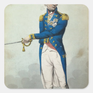 Admiral Horatio Nelson Vierkante Sticker