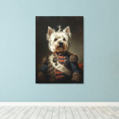 Admiral West Highland Terrier Canvas Afdruk (Insitu (Houten vloer))